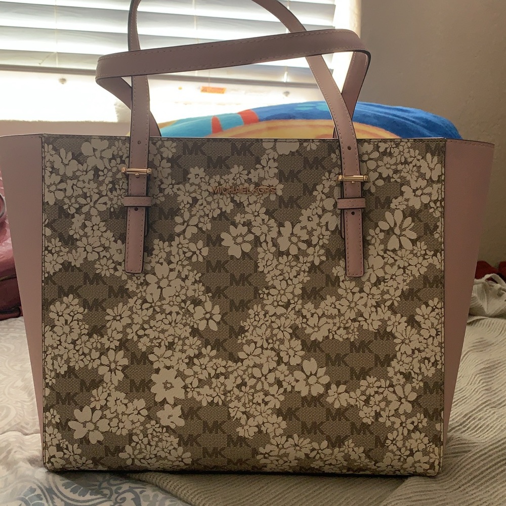 Brand new authentic MK floral tote